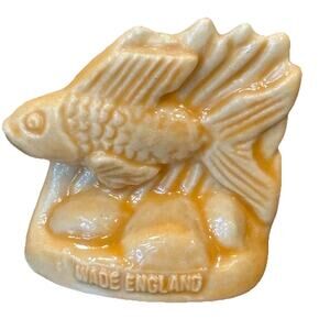Wade England Whimsies Nautical Wonderland Goldfish Ceramic Striker Red Rose